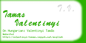 tamas valentinyi business card